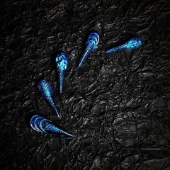 【裂空】立体造型敖闰动漫衍生甲流麻美甲十指流沙蓝色手工穿戴甲