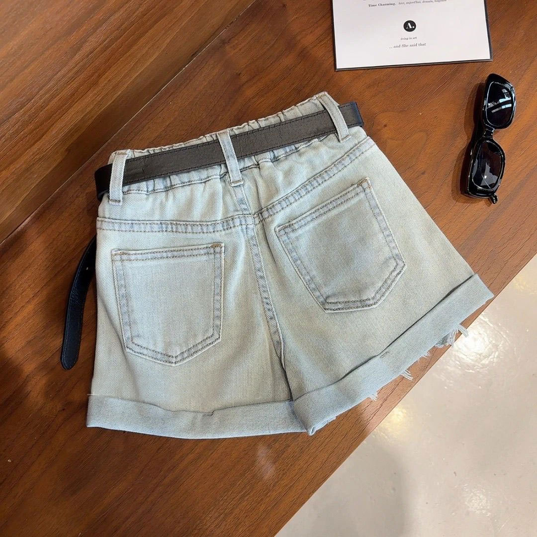 Niñas pantalones de verano jeans 2026 niños pantalones de estilo coreano para mujeres Baoyang con diamantes pantalones calientes de verano para niñas