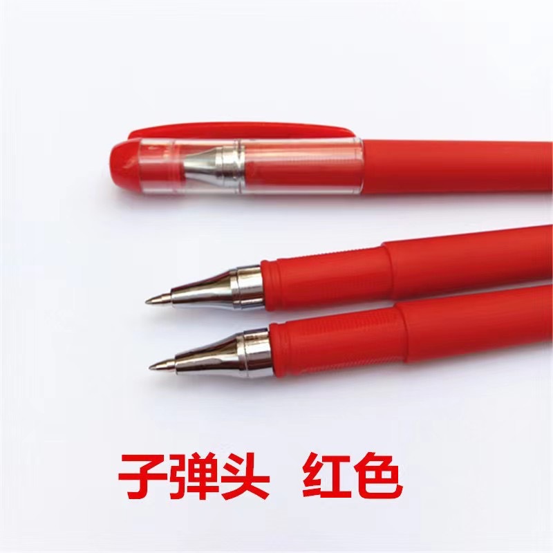Estudiantes y maestros especiales corrección de tareas bolígrafo rojo tinta continua funda adhesiva suave de alto valor visual de secado rápido bolígrafo neutro image 12