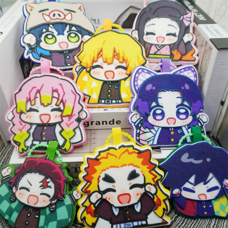 Demon Slayer merchandise non-woven fabric finished pendant cartoon Q-version anime Kanroji Mitsuri felt backpack decoration Demon Slayer merchandise non-woven fabric finished pendant cartoon Q-version anime Kanroji Mitsuri felt backpack decoration