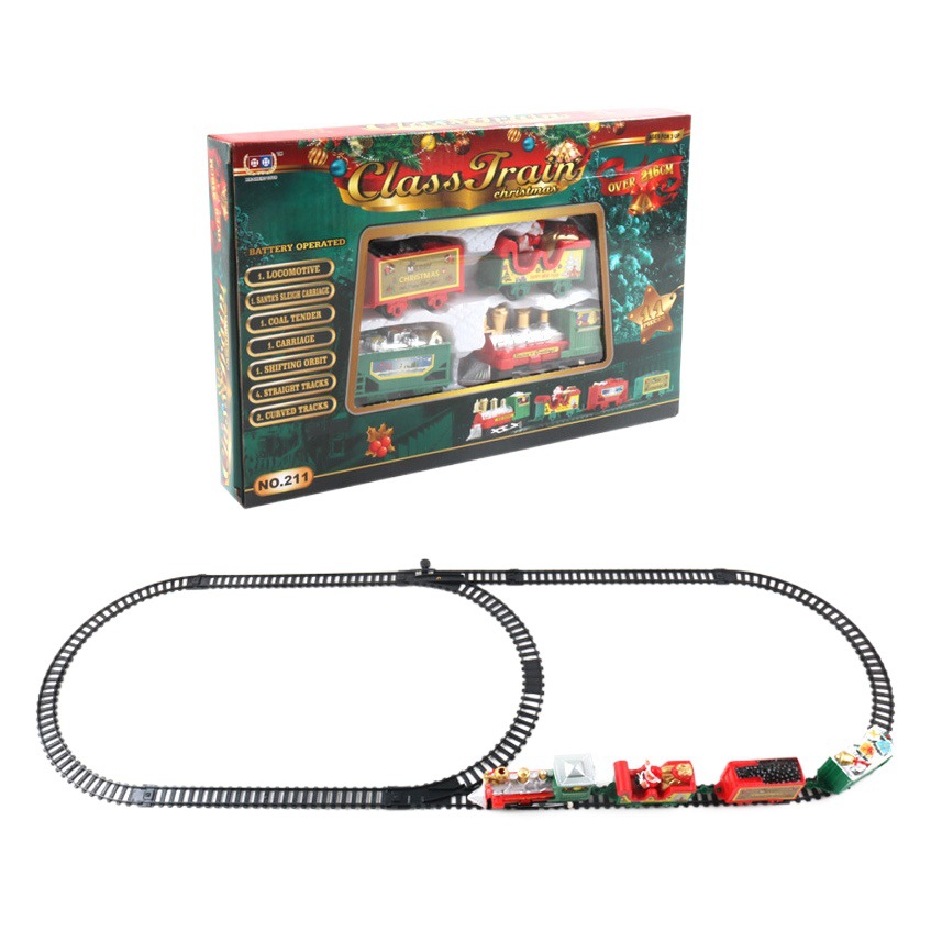 Suministro transfronterizo de Navidad coche de ferrocarril eléctrico juguete simulación mini tren juguete coche eléctrico para niños Nuevo