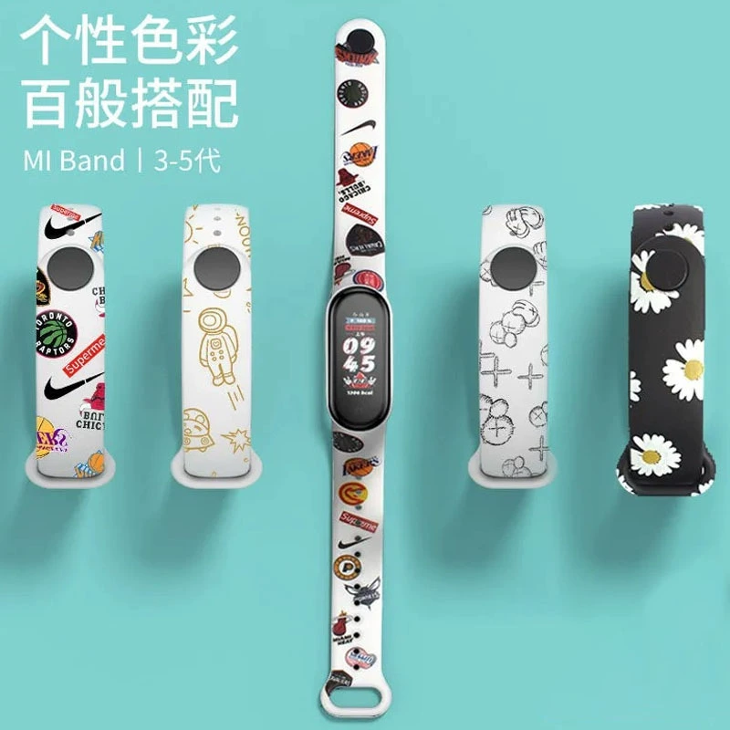 Ремешок для Xiaomi Mi Band 9/4/5/6/7/8/10, креативный, с мультяшным дизайном, в наличии, модный