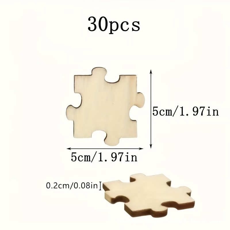 DIY Handmade Craft Wooden Puzzle Blanks Decorative Toy Set for Children Assembly and Painting