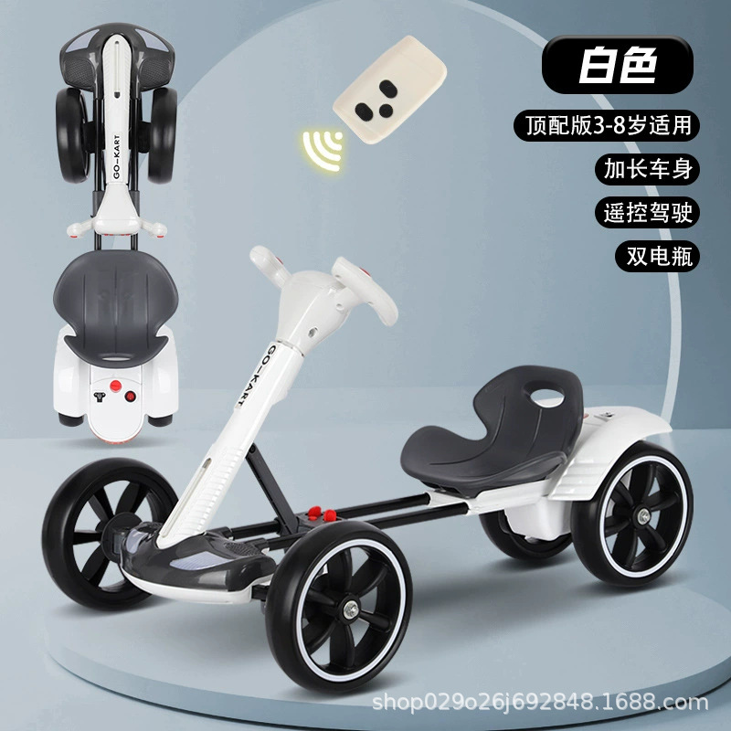 Kart eléctrico para niños plegable y se puede sentar 3-8 coche de juguete portátil para niños instalación gratuita vehículo eléctrico de cuatro ruedas