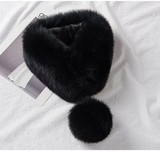 Корейская версия нового зимнего искусственного меха лисы, короткий большой меховой шарик, темперамент, универсальный утолщенный шарф и шарф из искусственного меха