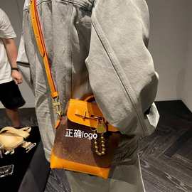 L驴男包Steame小牛皮银色挂锁双肩包单肩斜挎包高品质图片实拍