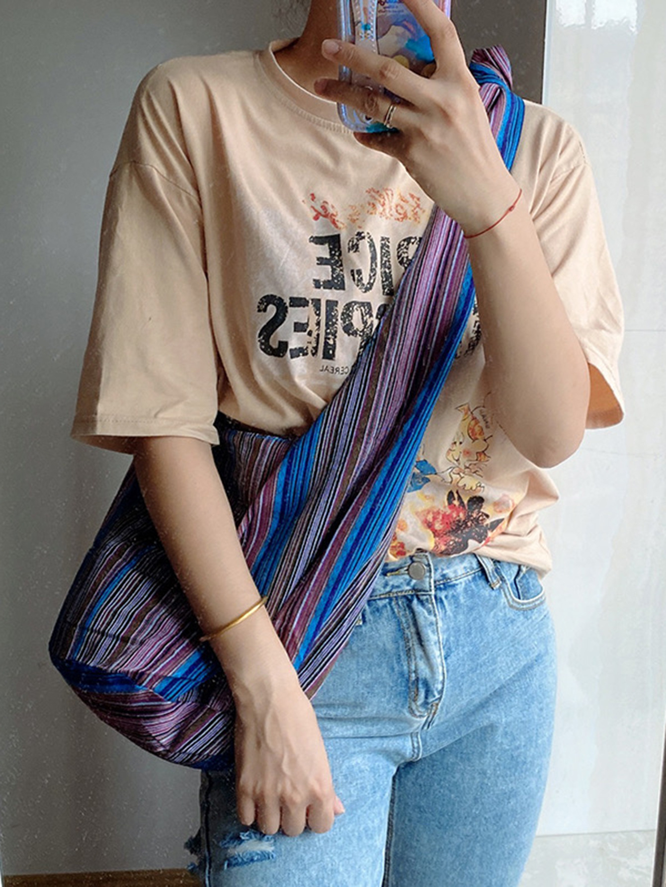 Guangzhou Hanfeng Damen-Einschulter-tragbare Baumwoll- und Hanf-Canvas-Jacquard-Freizeittasche_voghion.com