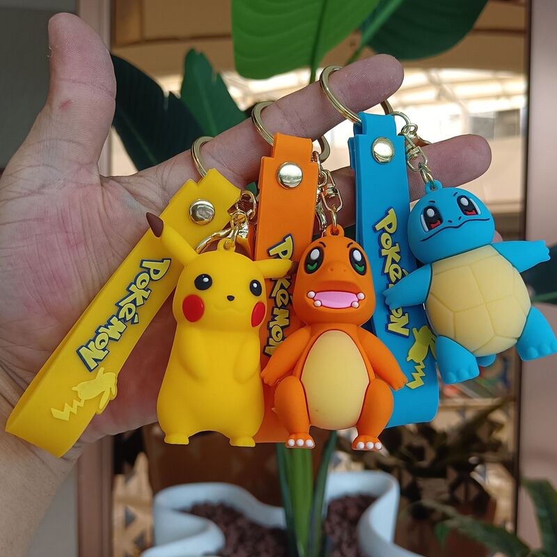 Cartoon Bao Ke Meng Pikachu keychain cute trendy creative Ke Da duck doll key chain schoolbag small pendant Cartoon Bao Ke Meng Pikachu keychain cute trendy creative Ke Da duck doll key chain schoolbag small pendant