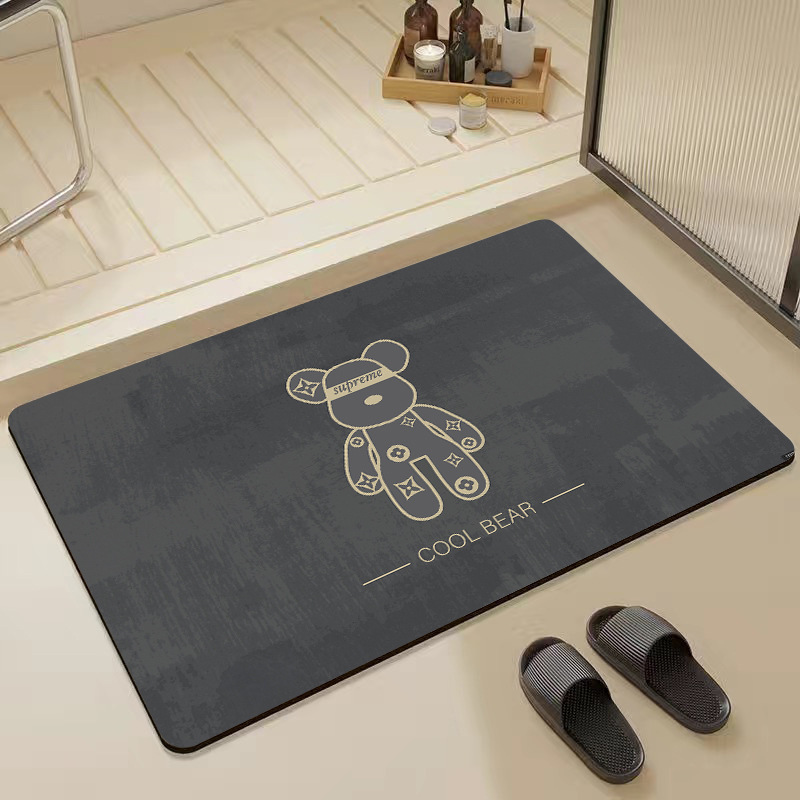 珪藻泥フロアマット浴室トイレドア吸収性マット滑り止め家庭用トイレ足マットカーペット玄関ドア|undefined