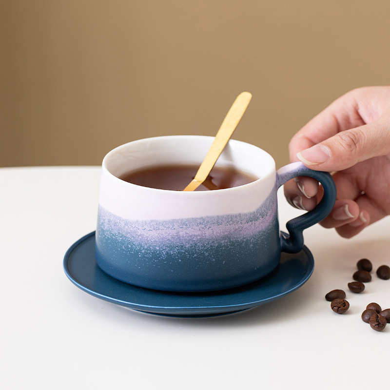 窯変コーヒーカップ陶磁器男性女性現代シンプル高級マグカップ家庭用小型洗練されたコッププレゼント|undefined