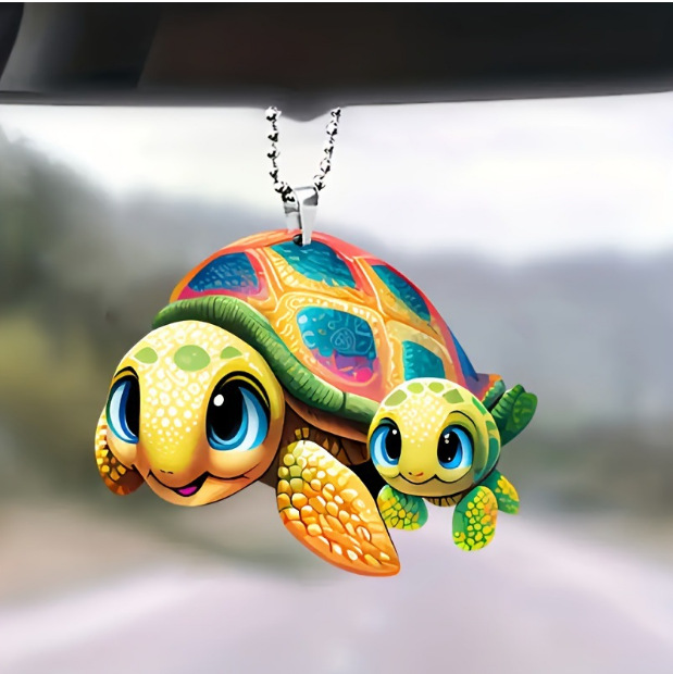 Nuevo producto creativo tortuga color acrílico interior colgante tortuga amante de la decoración image 1