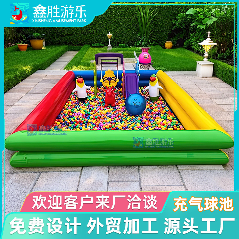 Cerca de la piscina de bolas del océano, puestos interiores y exteriores, dibujos animados para niños, piscina de bolas de Bobo inflable, trampolín, trampolín