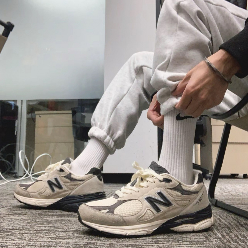 Nb992 üslubunda kişi idman ayaqqabısı, retro casual sneaker