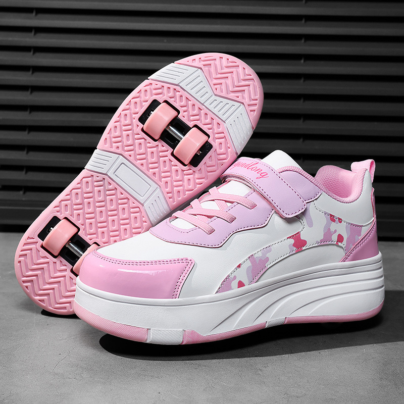 Factory Direct Delivery of Heelys Shoes for Men, Women and Children, Four-Wheel Roller Skates for Teenagers, Hot Wheels Transforming Skates