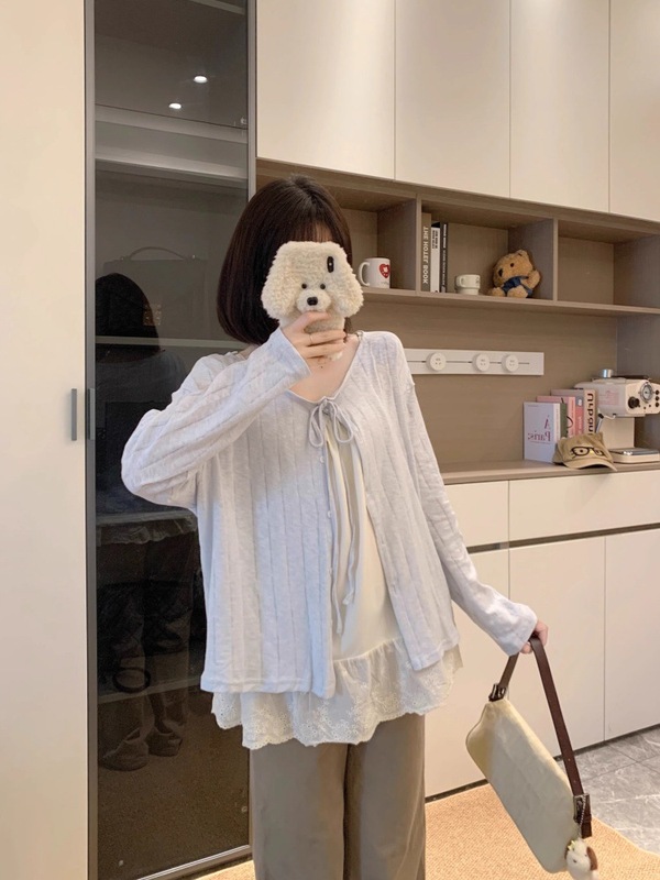 设计感小众蕾丝拼接无袖上衣女夏季新款别致宽松显瘦休闲吊带背心|undefined