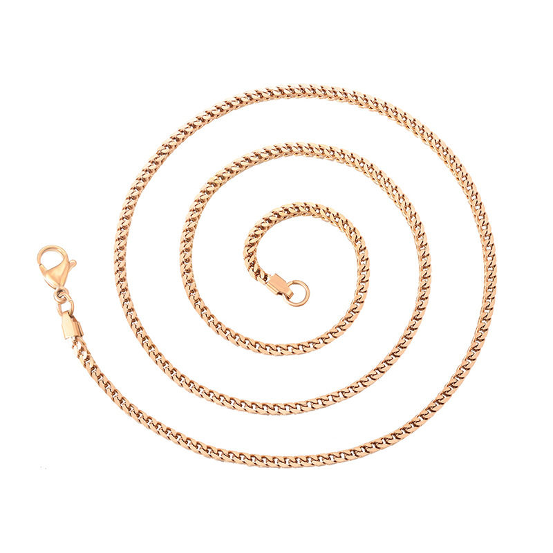 Xuping accesorios de acero inoxidable 18k retro cadenas de estilo simple botón de langosta Europa y América joyas transfronterizas al por mayor