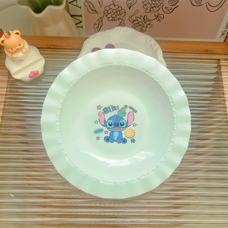labubu马卡龙糖果色沙拉盘家用水果盘儿童甜品早餐零食水果蛋糕盘|undefined
