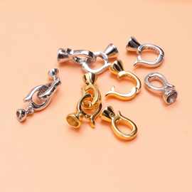 S925纯银珍珠扣头手链项链收尾扣连接扣 diy串珠万能扣银饰品配件