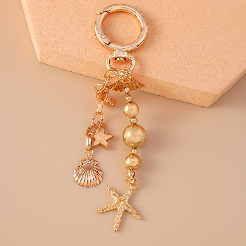 16g Weight Keychain Classification 1 Piece Quantity Holiday, Wedding, Graduation Occasion Zinc alloy Material Star, Shell Pattern Women's Gender Cartoon Style Style Cartoon Style Star Shell Zinc Alloy Women's Keychain 5