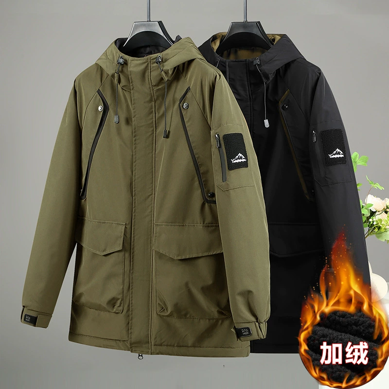 Новая мужская зимняя бархатная мужская одежда свободного размера