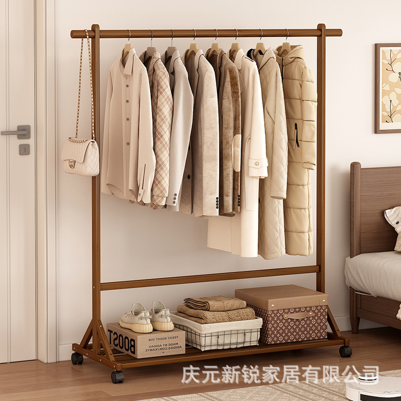 Coat Rack Household Simple Floor-Standing Bedroom Clothes Rack Multi-Functional Creative Entrance Space-Saving Storage Clothes Rack