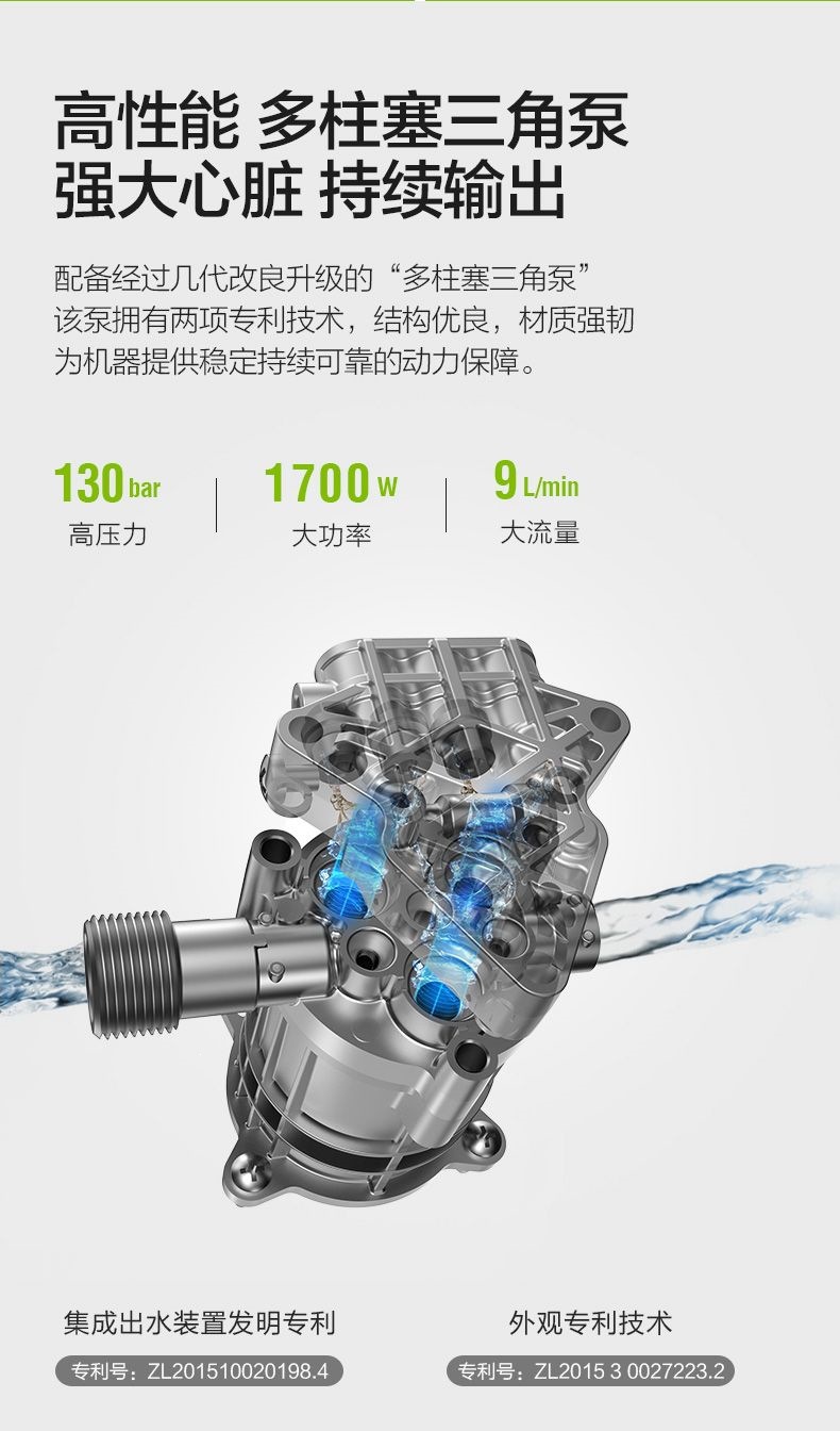 Car Wash Machine Kadan 1700W High-Power 220V High-Pressure Cleaning Machine Pump Car Wash Water Gun 220V Plug-In Electric Power