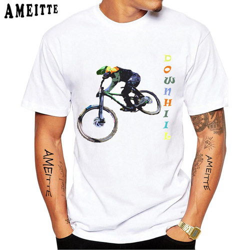 Amazon Wish Cross-border Europe and America Fun Print Pattern Crew Neck Short Sleeve T-Shirt for Men - Independent Store AliExpress