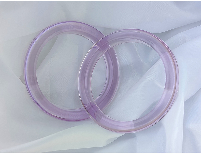 Simple Style Round Arylic Bangle