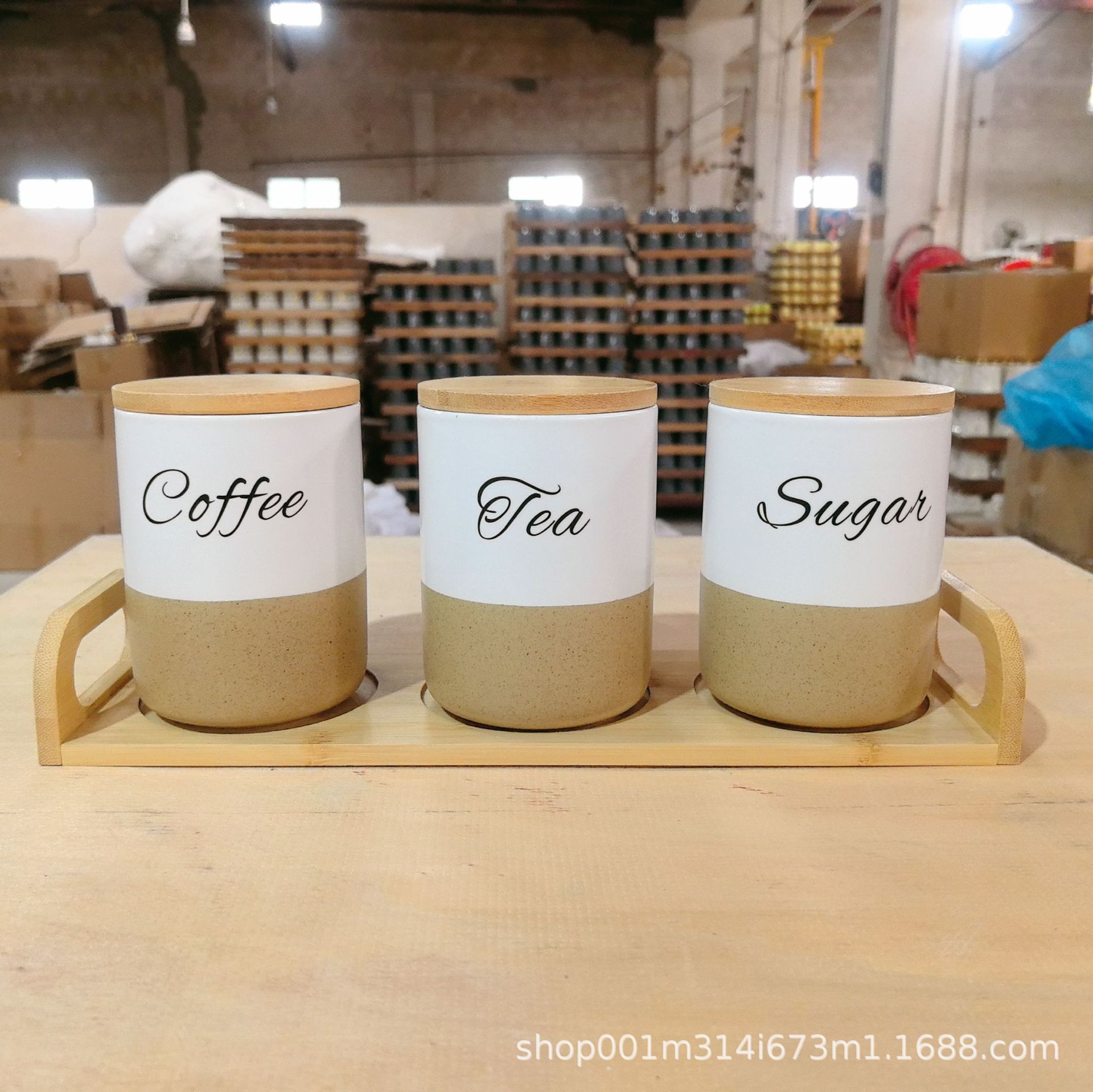 cocina de alta calidad hogar de cerámica tanque de almacenamiento condimento de granos de café de granos de té y azúcar de granos de café de granos