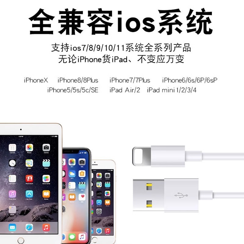 USB数据线适用苹果iPhone14/13/12proMax11/XS/XR/8p手机快充电线|undefined