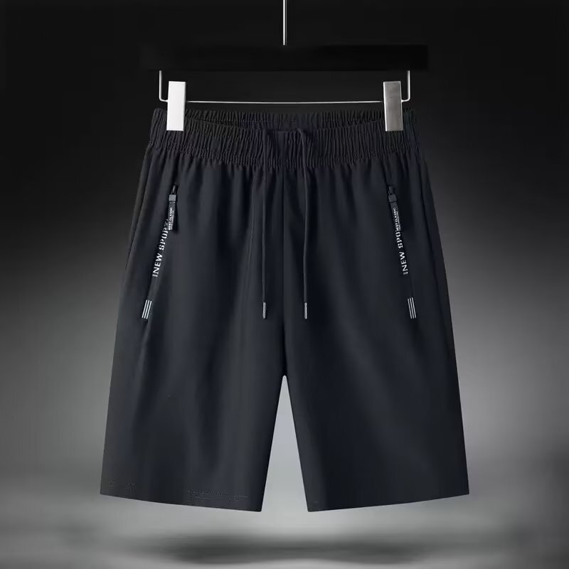 Cross-border Ice Silk Shorts Men's Fertilizer Plus Outdoor Sports Running plus size Breathable Quick-drying Pants Summer Half-length Pants