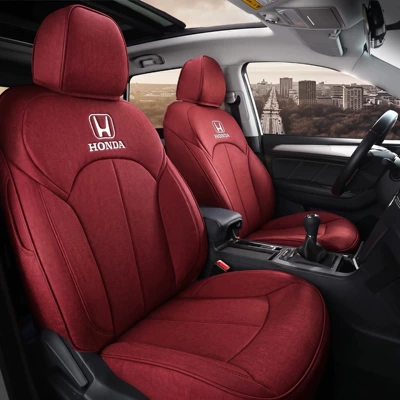 Specialized Honda XRV linen seat covers, CRV, Vezel, Lingpai, Fengfan, Fit, Civic, and Accord – full-coverage car seat cushions