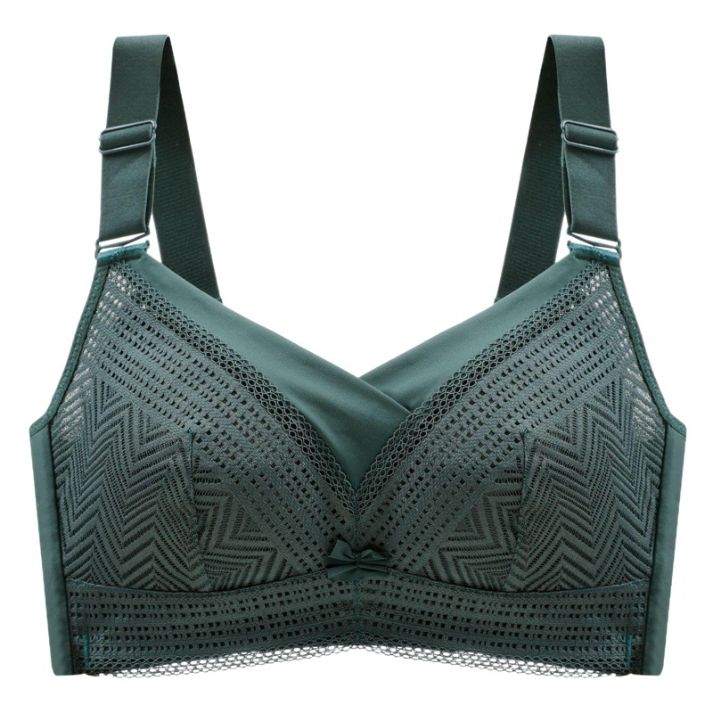 Sujetador de ropa interior de talla grande de copa completa más tamaño grande mm gordo sin anillo de acero anti-flacidez pecho grande pecho pequeño