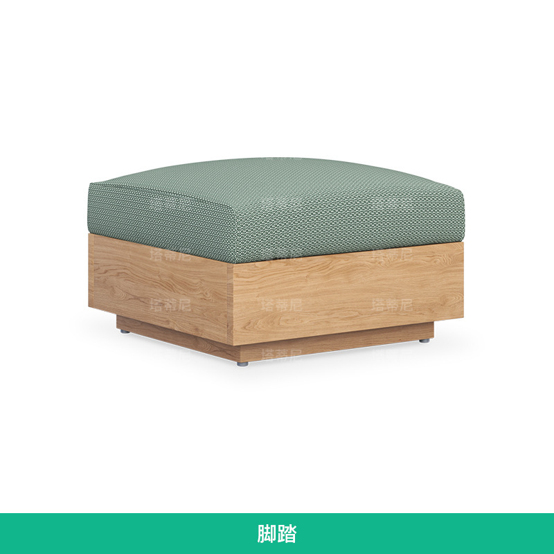 Conjunto de sofás de teca para exteriores para patio de hotel, impermeable, resistente al sol, muebles anticorrosivos, sofá de madera maciza para jardín de villa.