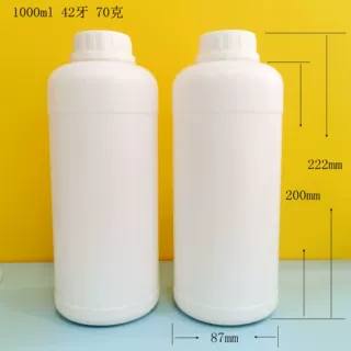 1000mlHDPE耐酸碱化工瓶胶水瓶墨水瓶农药分装防盗盖塑料瓶