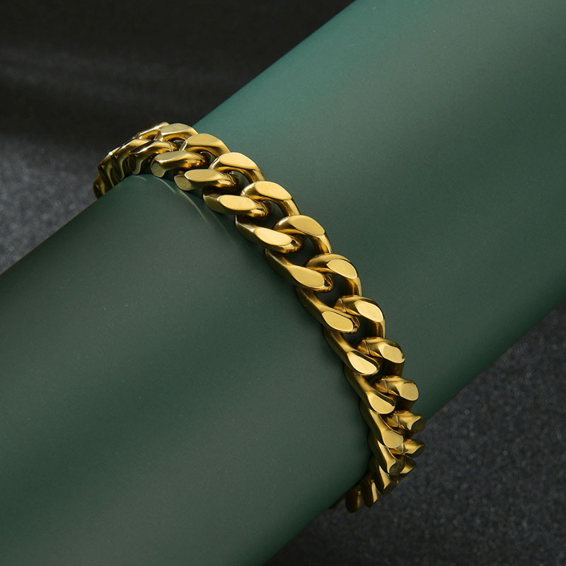 New Grinding Double-sided Cuban Bracelet display picture 8