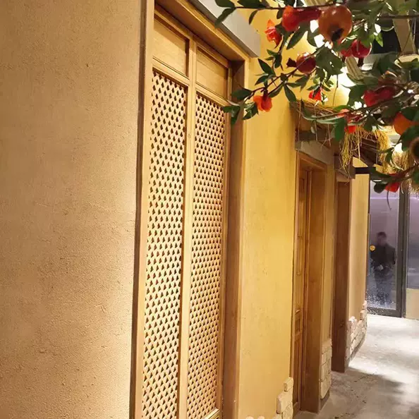 生态稻草漆墙面漆室内外稻草泥漆艺术涂料民宿稻草墙服装店肌理漆