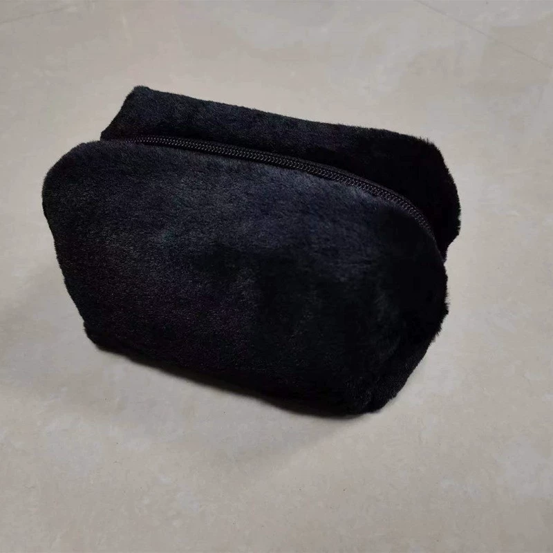 Плюшевый портативный косметичка (бренд), искусственный мех, 19×10×10 см, косметичка