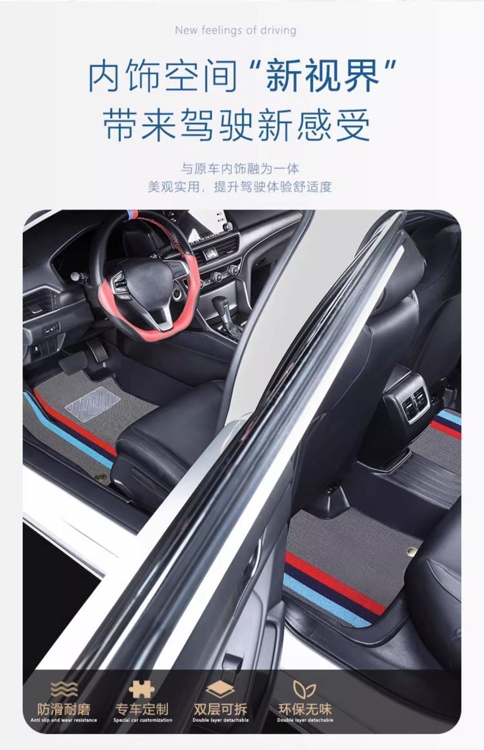 Floor Mats Suitable for Changan Car Series Tpe Changan Eado Cs35 Cs55 Cs75 Cx20 Yuexiang V3 Oshan X5 Uni-T