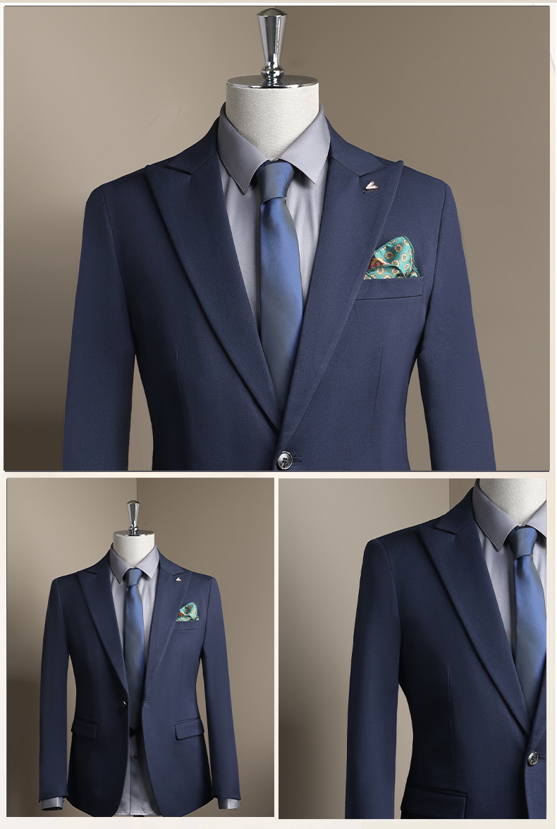 Men's Clothing Single Button Casual Business Suit For Wedding Grooms And Groomsmen High-End Formal Wear Skinny_viptrois.com
