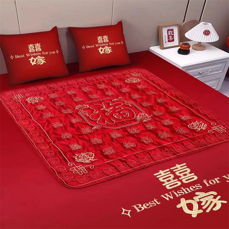 Mujeres de boda almohadilla de boda almohadilla de boda almohadilla de boda almohadilla de bordado de 100 fu para aumentar el cojín de la habitación de la boda edredón