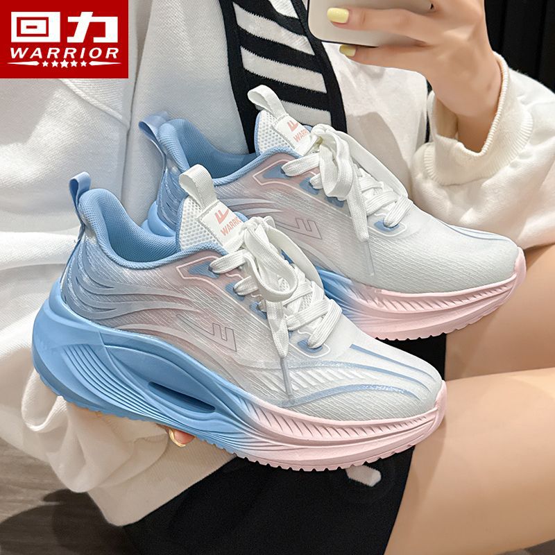 回力运动鞋女款2025秋季新款皮面防水鞋子女学院风减震轻便跑步鞋|undefined