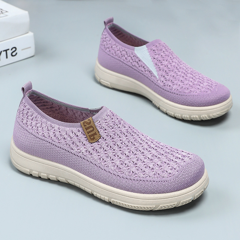 Zapatos de mujer de color sólido, zapatos casuales, zapatos de mujer con suela suave, zapatos de mujer con suela plana, zapatos de cabello