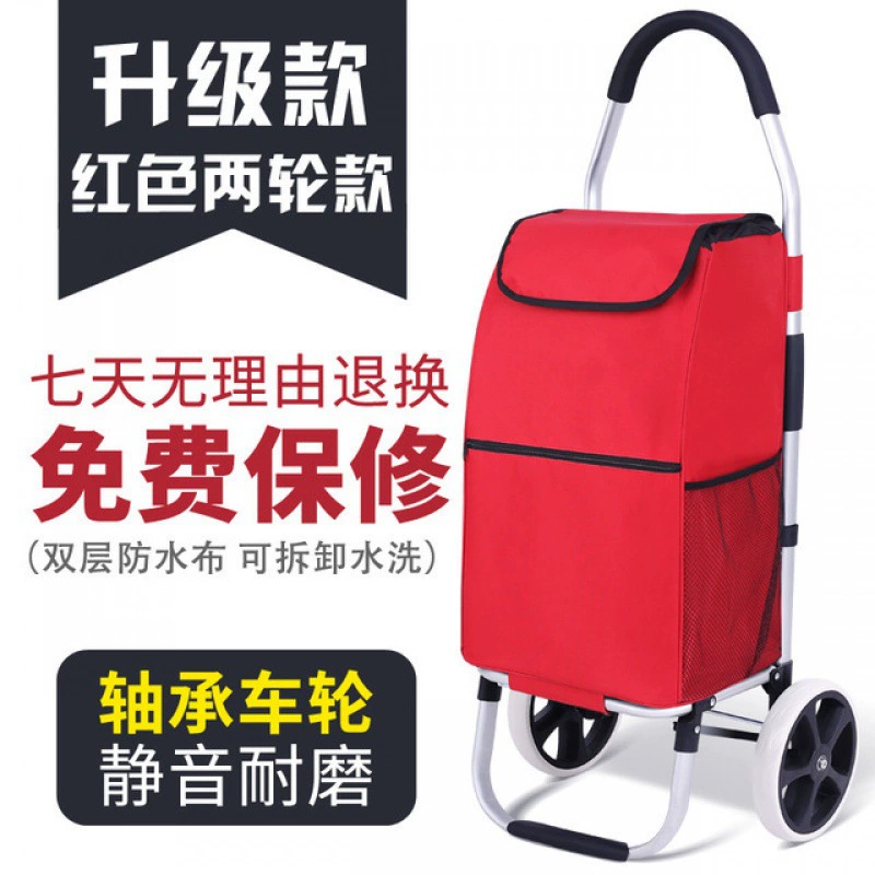 Lightweight foldable shopping trolley with wheels for carrying upstairs, handy for errands, groceries, or deliveries