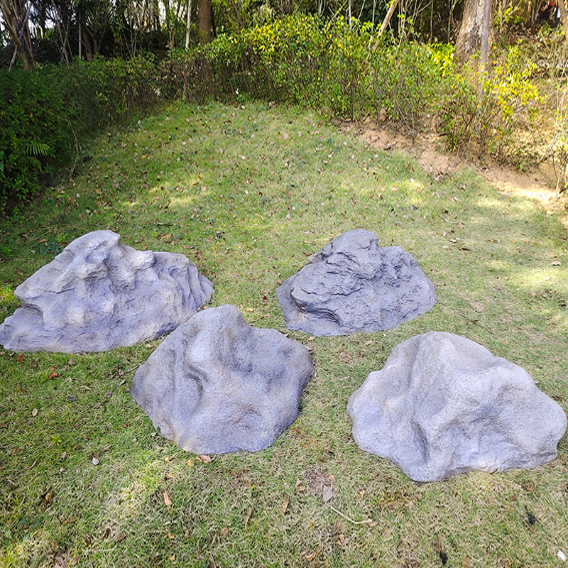 Mesa de piedra simulada escultura de piedra escultura de paisaje al aire libre gran hueco FRP paisaje de piedra decoración de jardín