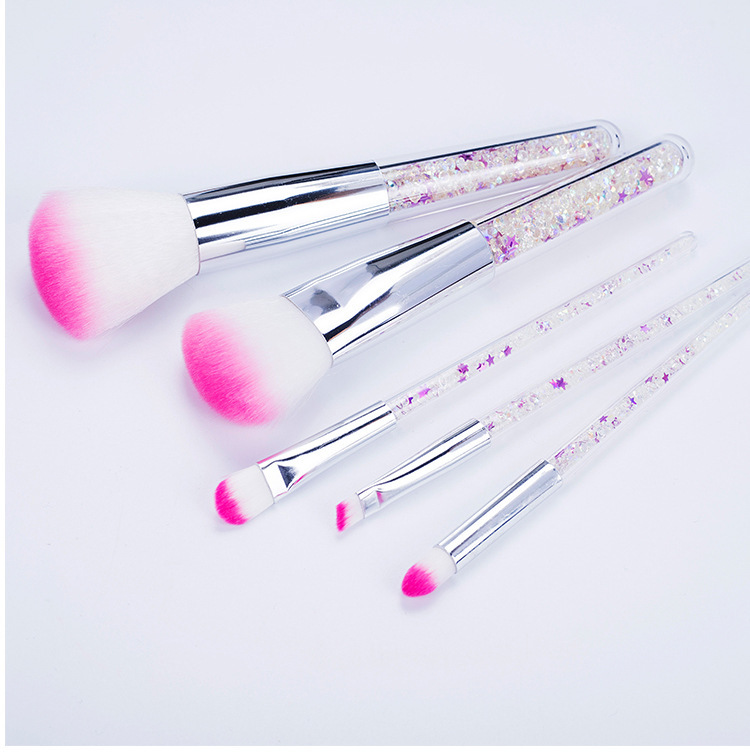Transparent Handle Makeup Brush Set Image 2