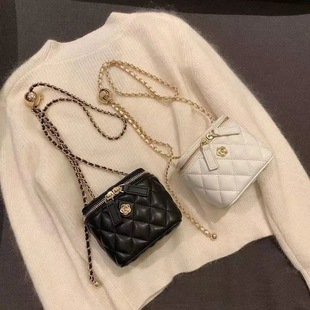 Secret Garden Camellia Diamond Chain Box Small Bag Women's Summer Mini Shoulder Crossbody Bag 2023 New Trend