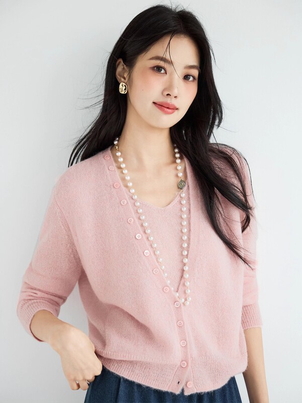 伊*L假两件亮色长袖针织套头衫宽松上衣女2025秋季新款1G8931671|undefined