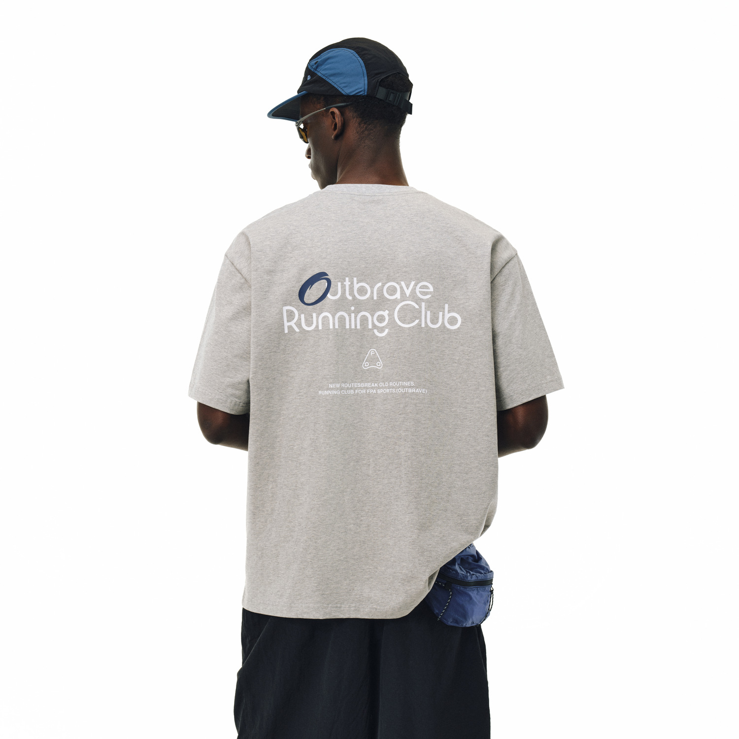 Pba Cool Cotton Sports Short-Sleeved National Trend Round Neck Loose Casual Retro Summer Couple Mid-Sleeve Half
