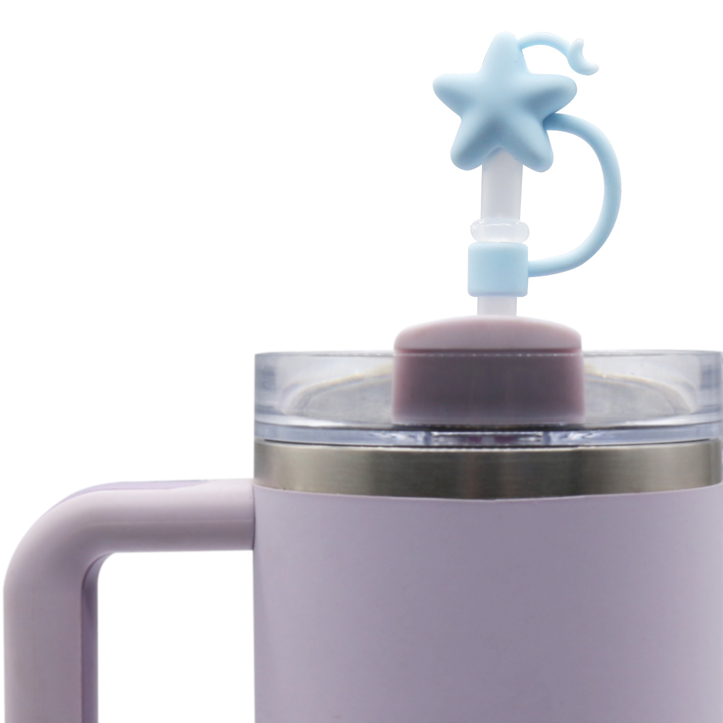 Nuevo producto Transfronterizo Amazon 8-10mm grado de protección ambiental tapa de pajita de PVC cubierta protectora de tubo a prueba de polvo de dibujos animados tridimensional